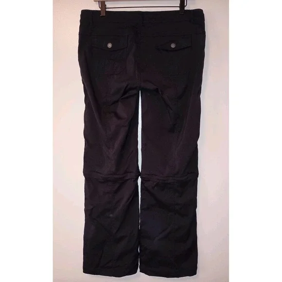 Prana Monarch‎ Women's Convertible Hiking Pants Size 12 Regular Black Zip Off - Picture 5 of 13